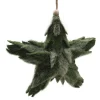 Clearance Christmas Forever ORN FELT STAR GREEN 7.5″ FROSTED LOOKED
