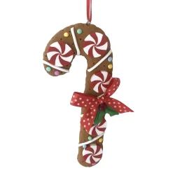 Christmas Forever ORN GINGERBREAD CANDY CANE 4.9″ CLAY DOUGH