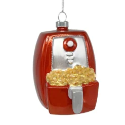 Clearance Christmas Forever ORN GLASS AIR FYER 3.5″ RED/SILVER/GOLD