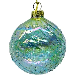 Outlet Christmas Forever ORN GLASS BALL 3″ BLUE AQUA