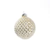 Sale Christmas Forever ORN GLASS BALL 3″ CHAMPAGNE W/ DIAMOND PATTERN