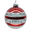 Online Christmas Forever ORN GLASS BALL 3″ CLEAR/RED CANDY CANE