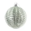 Discount Christmas Forever ORN GLASS BALL 3″ GREEN- SAGE W/ SCALLOP
