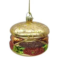 Best Christmas Forever ORN GLASS HAMBURGER 3″ MULTI