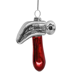 Sale Christmas Forever ORN GLASS HAMMER 3.5″ RED