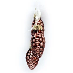 Best Christmas Forever ORN GLASS PINE CONEx3 5″ BROWN