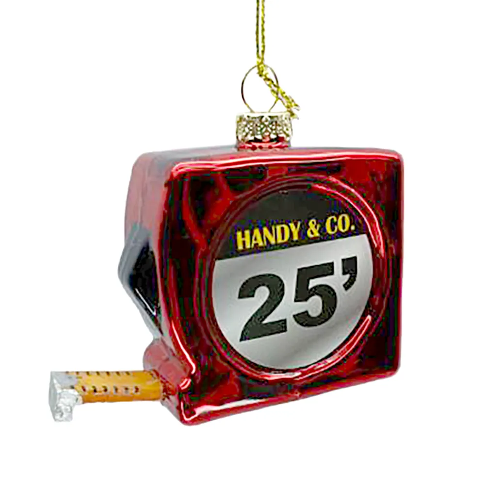 Best Christmas Forever ORN GLASS TAPE MEASURE 3″ RED