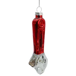 Best Christmas Forever ORN GLASS WRENCH 5″ RED/SILVER