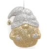 Discount Christmas Forever ORN GOLD/SILVER GNOME 5″ W/ BELL & GLITTER
