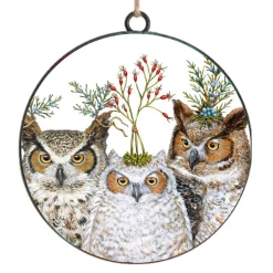 Discount Christmas Forever ORN METAL DISC 4″ OWL