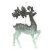 Outlet Christmas Forever ORN MINT GREEN/FOREST GRN DEER 5.25″ W/ GLTR