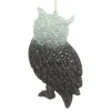 Discount Christmas Forever ORN MINT/DK FOREST GRN OWL 5″ W/ JEWEL EYES & GLTR.