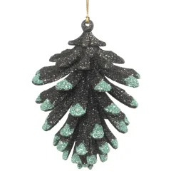 Clearance Christmas Forever ORN MINT/DK FOREST GRN PINECONE 4″ 3-D W/ GLTR.