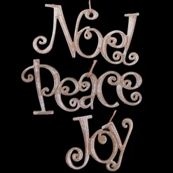 Discount Christmas Forever ORN NAT. LOOK BIRCH 4.5″ “JOY, NOEL & PEACE- 3 ASST