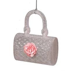 Sale Christmas Forever ORN PINK BAG 4.5″ W/ GLITTER & CAMELLIA