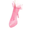 Sale Christmas Forever ORN PINK- DK HIGH HEEL SHOE 3.5″ W/ BOW & GLTR.