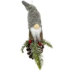 Clearance Christmas Forever ORN PLUSH GNOME FAUX FUR BROWN 9.5″ W/ PINE, CONE & BERRIES