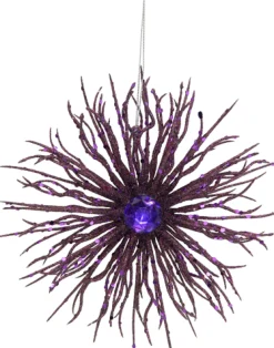 Best Christmas Forever ORN PURPLE FIREWORK 7.5″ W/GLTR & JEWEL