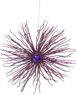 Outlet Christmas Forever ORN PURPLE FIREWORK 9.5″ W/GLTR & JEWEL