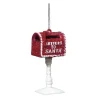 Clearance Christmas Forever ORN RED / WHITE “LETTER TO SANTA” MAIL BOX 4″ W/ ICE WHITE GLITTER