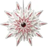 Christmas Forever ORN RED/WHITE SNOWFLAKE 4.5″ W/ ICE GLTR. & RED JEWEL
