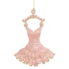 Online Christmas Forever ORN ROSE GOLD BALLERINA DRESS 5″ W/ 2-TONE GLTR.