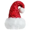 Sale Christmas Forever ORN SANTA HAT 5″x8″ RED FAUX FUR & SEQUINS