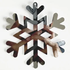 Online Christmas Forever ORN SILVER SNOWFLAKE MIRROR 4″