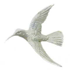 Discount Christmas Forever ORN WHITE HUMMING BIRD 5.5″ IRIDESCENT FIN.