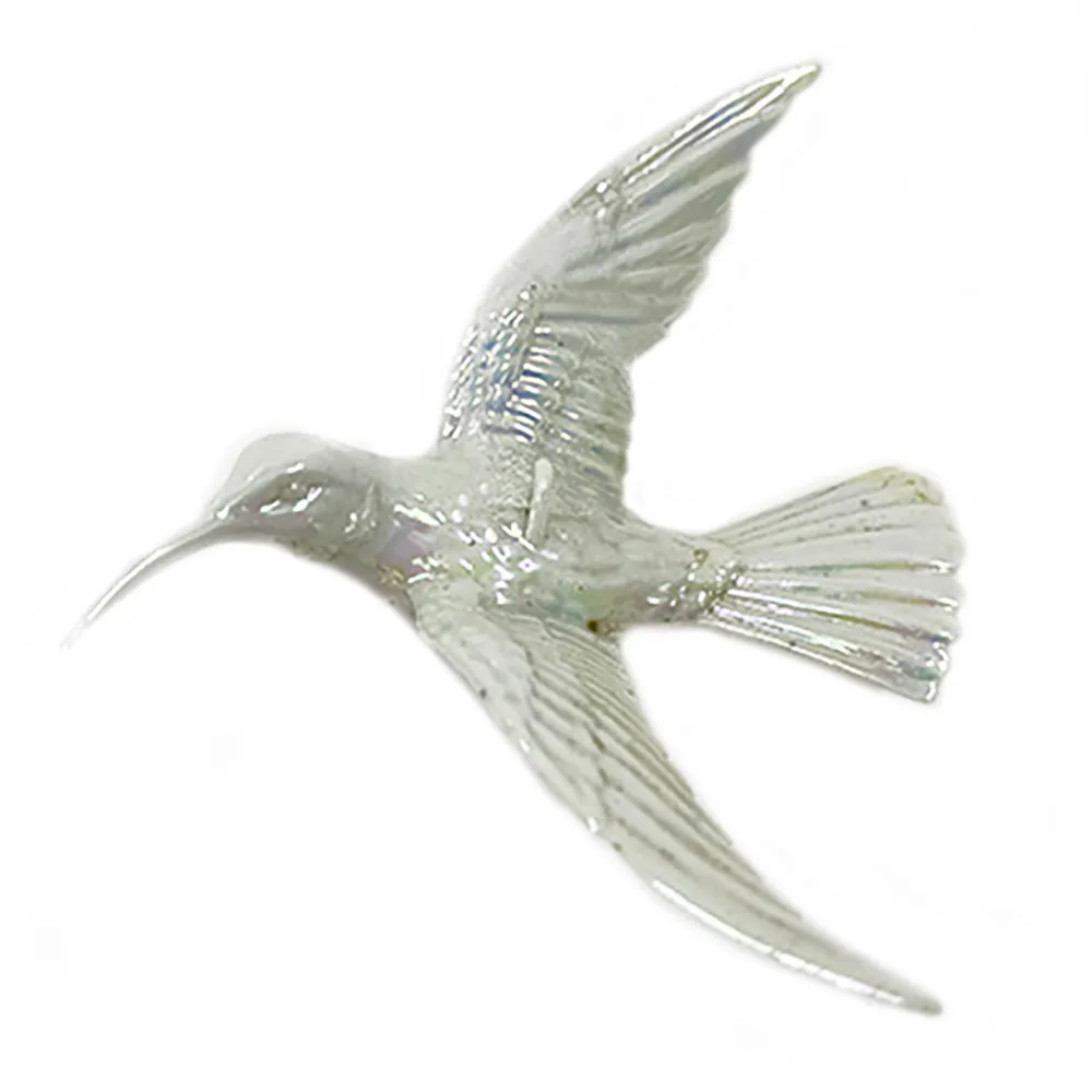 Discount Christmas Forever ORN WHITE HUMMING BIRD 5.5″ IRIDESCENT FIN.