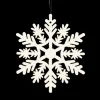 Best Christmas Forever ORN WHITE SNOWFLAKE 4″ W/ WHT GLTR