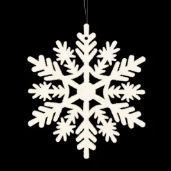 Best Christmas Forever ORN WHITE SNOWFLAKE 4″ W/ WHT GLTR