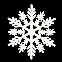 Clearance Christmas Forever ORN WHITE SNOWFLAKE 6″ W/ WHT GLTR