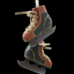 Outlet Christmas Forever ORN WINTER WOODEN ICE SKATES 2.5″ BLK/RED
