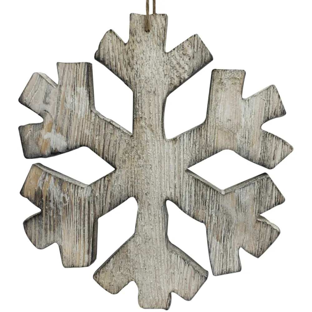 Clearance Christmas Forever ORN WOODEN SNOWFLAKE 8″ BIRCH LOOK NATURAL COLOR