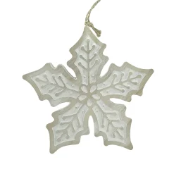 Outlet Christmas Forever ORN WOODEN SNOWFLAKE 5.5″ NATURAL/WHITEWASHED