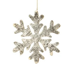 Sale Christmas Forever ORN WOODEN SNOWFLAKE 10″ WOOD/BIRCH LOOK W/ GLTR