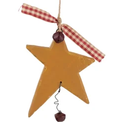 Outlet Christmas Forever ORN WOODEN STAR 4″ BROWN