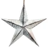 Best Christmas Forever ORN WOODEN STAR HANGING DECOR 9″ WHITE WASHED
