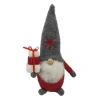 Best Christmas Forever ORN WOOL GNOME 4″X2″X5″ HOLDING GIFTS W/ GRAY HAT