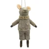 Sale Christmas Forever ORN WOOL MOUSE BOY W/ TWEED PANTS 6.5″ GREY/BROWN