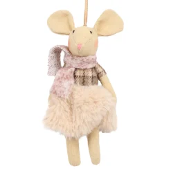 Discount Christmas Forever ORN WOOL MOUSE FUR FABRIC 6″ CREAM/NATURAL