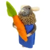 Best Christmas Forever ORN WOOL MOUSE HOLDING CARROT 4″ BLUE/ORANGE