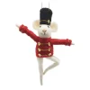 Clearance Christmas Forever ORN WOOL MOUSE 5″X2″X7″ SOLDIER RED/BLACK