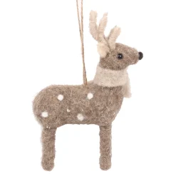 Discount Christmas Forever ORN WOOL REINDEER 5.5″ BROWN W/ SCARF
