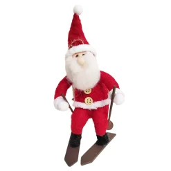 Best Christmas Forever ORN WOOL SKING SANTA 6.5″H