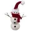 Clearance Christmas Forever ORN WOOL SNOWMAN 6.5″ W/ RED HAT & MASK