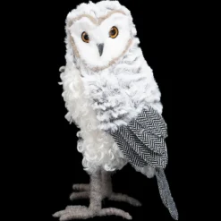 Hot Christmas Forever OWL GRAY/ WHITE 7″ WOOLY FUR STANDING