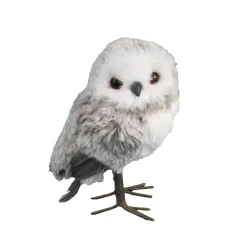 Outlet Christmas Forever OWL GRAY/WHITE 5.5″ FAUX FUR STANDING