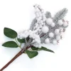Discount Christmas Forever PICK BERRY 14″ WHITE FROSTED MIXED BERRY & PINE